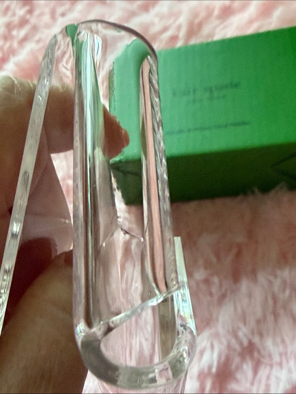 kate spade Clear Acrylic Card Holder with Gold Logo - Picture 4 of 9